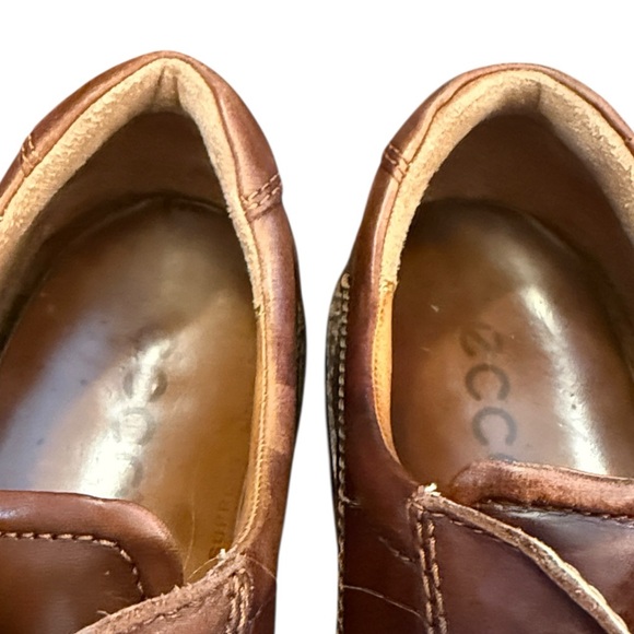 ECCO Seattle Bicycle Toe Leather Shoes Brown Tie Derby Comfort EU45 / US11-11.5 - Picture 11 of 16